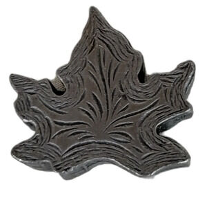 Vintage Torino Pewter Maple Leaf Jewelry trinket Box( Tray